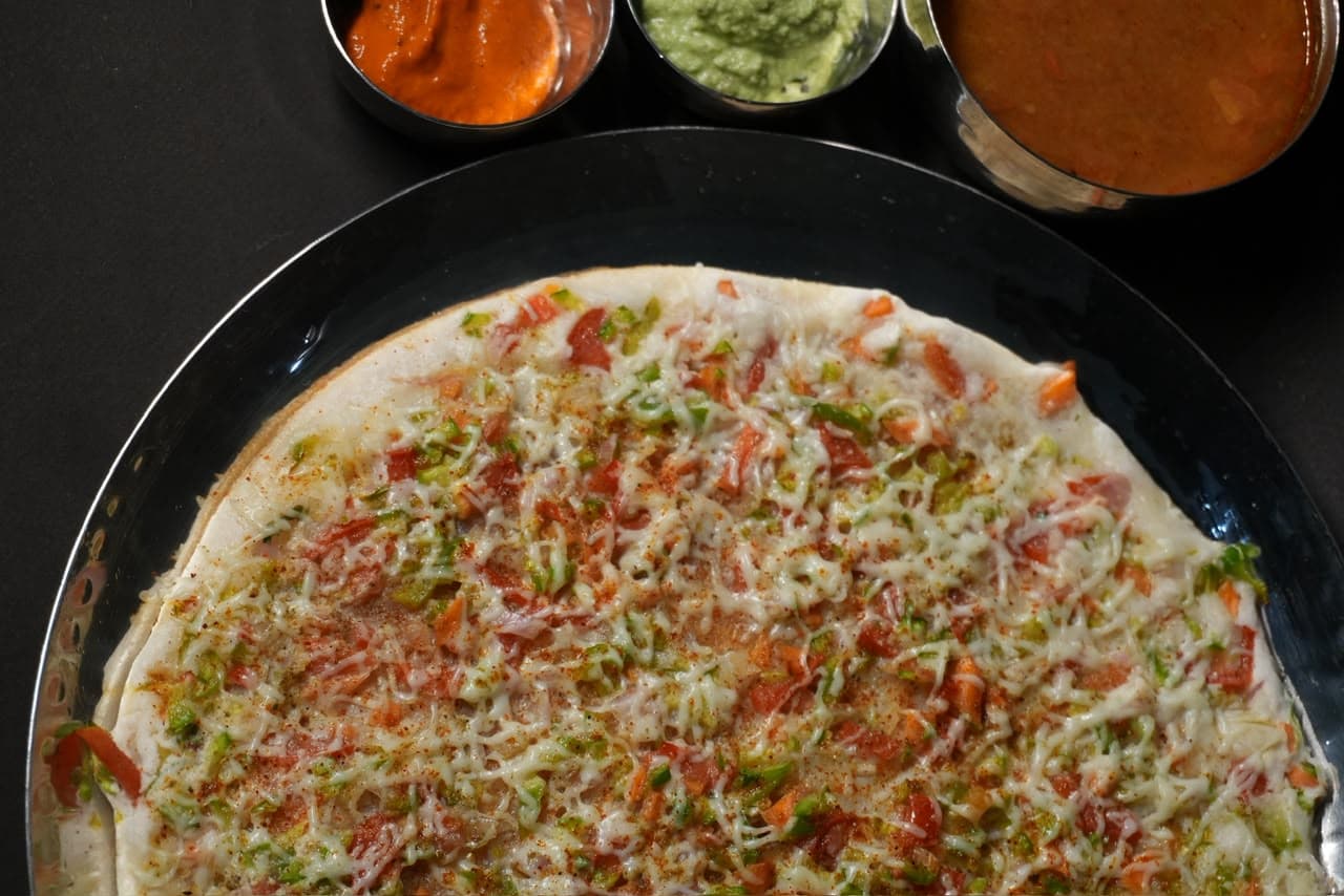 Benne Open Vegetable Spicy Dosa